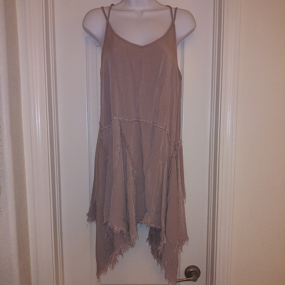 Honey Punch Frayed Hem Assymetrical Dress